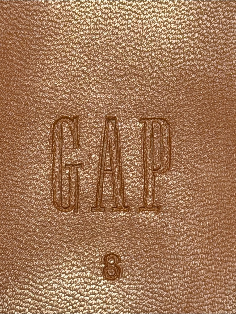 GAP Women's Chestnut Suede Mary Jane Flats with Gold Buckle - Picture 2 of 6